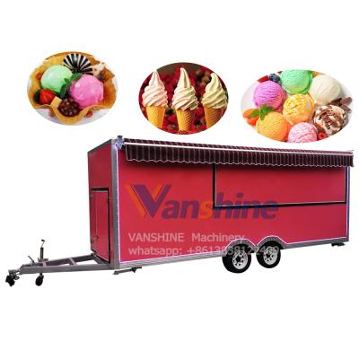 China Mobile Chips Trailer Winery Potato Street Food Trailer Outdoor Cart Cart Making Machine Selling Food for sale