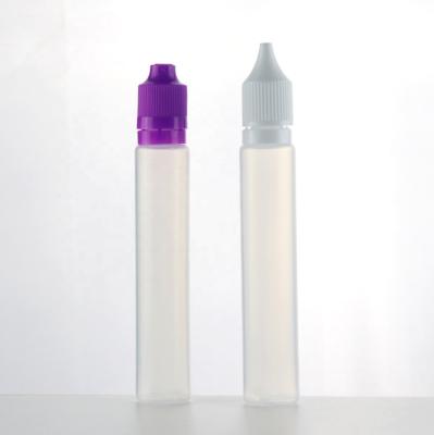 China Wholesale 30ml Bottle PE Essential Oil Factory Unicorn Translucent Child Safety Cap, Dye Filled Empty Bottle for sale