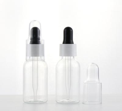 China Personal Skin Care Manufacturers Packaging Supply 30ml ml PET Essential Oil Transparent Dropper Plastic Bottle for sale