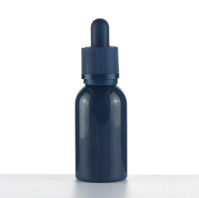 China Cosmetic Liquid Manufacturer Customized 30ml Blue Frosting Essential Oil, Astaxanthin Liquid Dropper, High End Cosmetic Essence Bottle for sale