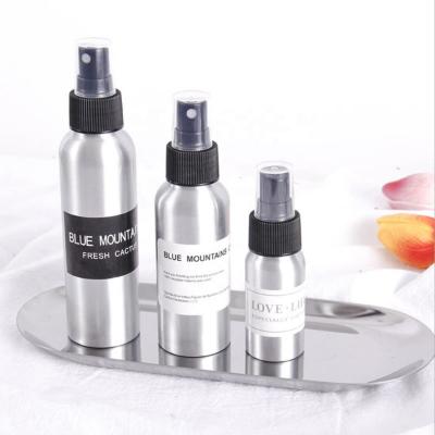 China Factory direct supply 50ml safe cheap aluminum spray bottle for lotion and fine mist hairdressing for sale