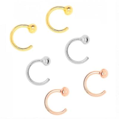 China Wholesale Simple Hiphop Sterling Silver Gold Plated Non Allergenic Small Hoop Earrings Circle Studs For Women for sale