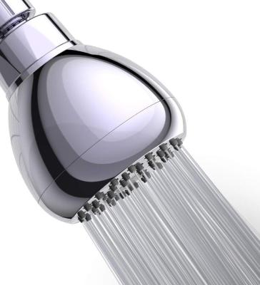 China No Needle High Pressure Shower Head - 3 Inch Anti Clog Leak Proof Fixed Chrome Showerhead - Adjustable Metal Swivel Ball Joint With Filter for sale