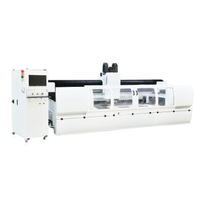 China Printing Shop Linear Tools CNC Galss Automatic Changing Milling Cutting Machine With Servo Motor for sale