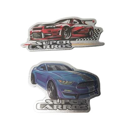 China Shape Custom 3D Shape Aluminum Foil Race Car Fridge Magnet Factory Custom Fridge Magnet for sale