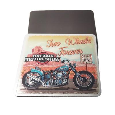 China Shape Custom Design Souvenir Tourist Promotion Motorcycle Metallic 3D Aluminum Foil Fridge Magnet for sale