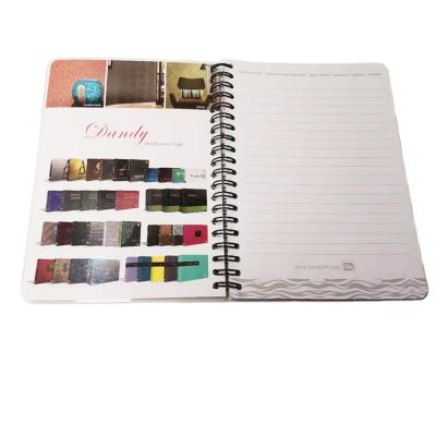 China Wholesale Custom Eco-Freindly Color Coil PVC Custom Notebook Blank Promotion Notepad for sale