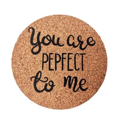 China Factory Stocked Wholesale Custom Design Cork Waterproof Antiskid Confession Coaster for sale