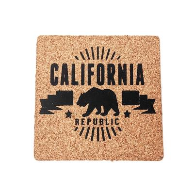 China Hot Selling Stocked Custom Design Waterproof Antiskid Cork Coaster Animal Bear Coaster for sale