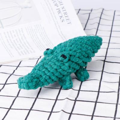 China Wholesale Custom Logo Crocodile Dog Manufacturer Dogs Cotton Rope Bite Heavy Duty Animal Toy for sale