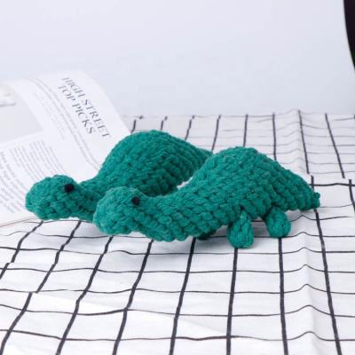 China Wholesale Custom Logo Manufacturer Dogs Cotton Rope Bite Heavy Duty Dinosaur Dog Pet Animal Toy for sale