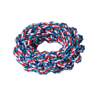 China Wholesale Custom Cotton Dogs Manufacturer Waist Circle Dog Rope Bite Resistant Interactive Pet Toys for sale