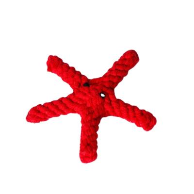 China Dog Manufacturer Wholesale Custom Design Cotton Rope Ocean Series Heavy Duty Starfish Dog Pet Toys for sale