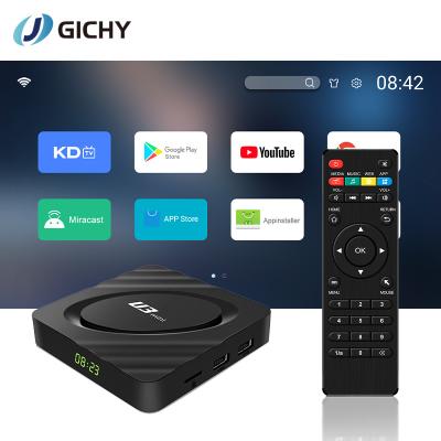 China LAN 4K HD Smart TV Dual Wifi Box Android 11 Quad Core Voice Wifi 2G+16G ANDROID TV BOX for sale