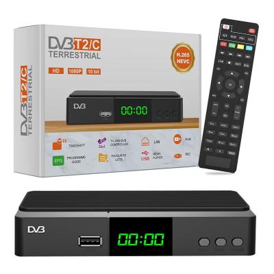 China Full HD Digital DVB Full HD T2 Set Top Box H 265 T2 Set Top Box H 265 Terrestrial T2 Receiver Box FTA DVB Terrestrial T2 Set Top Box for sale