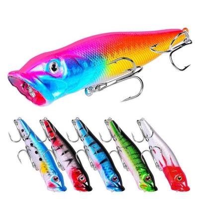 China Runtoo Outdoor Hard Artificial Groundbait 95mm 12g ABS Peche Fishing Top Water Lure Snap Fishing Lures for sale