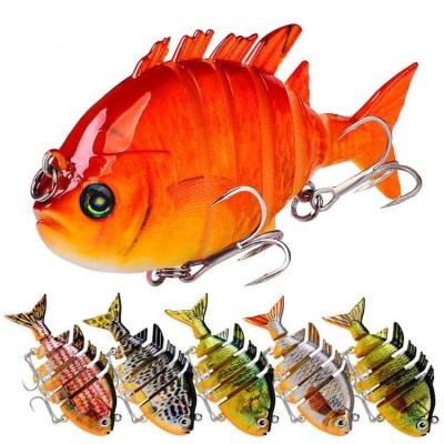 China Runtoo 80mm Multi Joint Fish Lures Factory Wholesale 14.5g ABS Segmented Swimbait Molds For Making Plastic Fishing Lures for sale