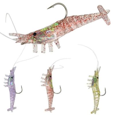 China High Quality Silicone RUNTOO 85mm Lures 10g Sea Bass Lure Soft Bait Fishing Shrimp Lure for sale