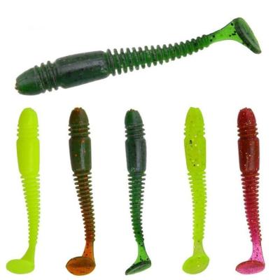 China 3.1g high quality artificial plastic silicone RUNTOO 75mm bait soft fishing lures tackle set kit for sale