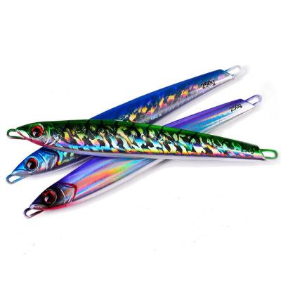 China High Quality Vertical Matel Jigs 250g 17cm Lead Metal Bait Lure 3D Eyes Without Hooks for sale