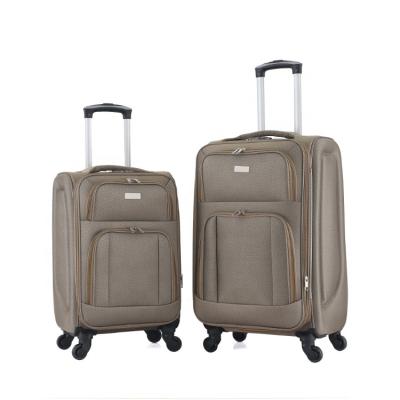 China Factory Fashionable Fabric Shell 4Pcs Trolley Koffer Airwheel Luggage Set Oxford Soft Sided Carry On Trolley Bag for sale