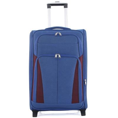 China Fashionable Soft Fabric Trolley Suitcase Travel Bags Expandable Carry On Luggage Case for sale