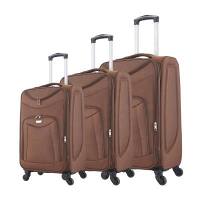 China Fashionable Wholesale Cheap High Quality Trolley 3 PCS 4 Wheel 20/24/28 Wheel EVA Soft Cloth Suitcase Luggage Set for sale