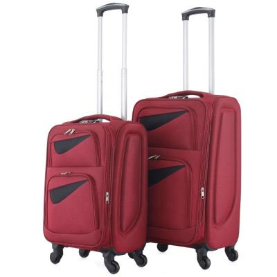 China Fashionable Wholesale Customized High Quality EVA 4 Wheel Soft Cloth Trolley Suitcase Luggage Set for sale