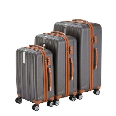 China Fashionable Hot Sale Lucky Air Wheel Luggage Travel Bags Set 20/24/28 3 PCS ABS Trolley Suitcase for sale