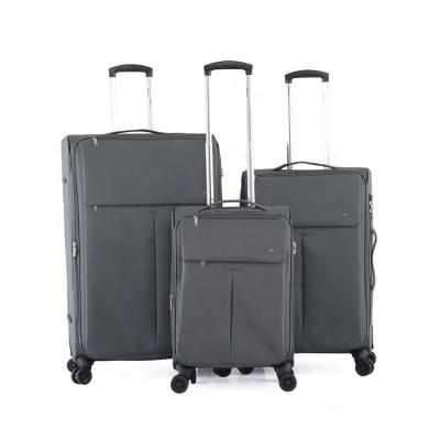 China Factory Wholesale Fashionable Customized High Quality Soft Airwheel Trolley Koffer Luggage Set Soft Fabric for sale