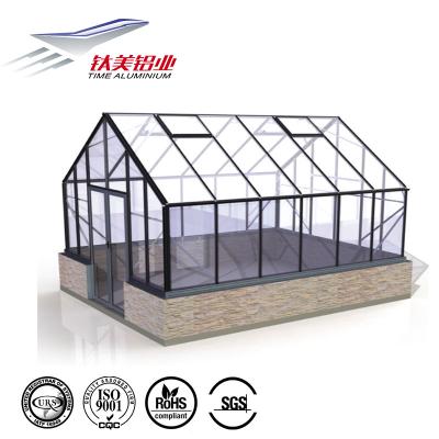 China Insulating Glass Factory Customized Aluminum Sunrooms Glass Homes for sale