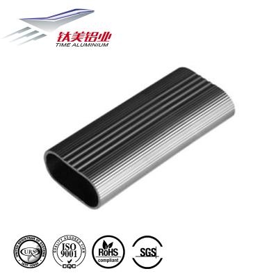 China Custom Black Brushed Oval Aluminum Pipe Profiles Oval Aluminum Tube for sale