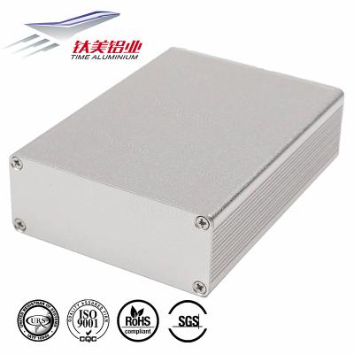 China Silver Anodized Industrial Aluminum Enclosure Decorations Power Amplifier Enclosure Case for sale