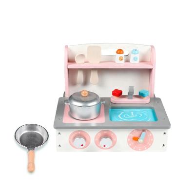 China Educational Toy Folding Wooden Cookware Pretend Cooking Food Set Toddler Gift Toy for sale