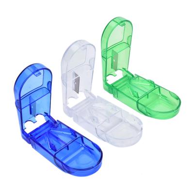 China Eco-Friendly Plastic Material Pill Box Splitter Multifunctional Tablet Cutter Medical Pill Cutter for sale