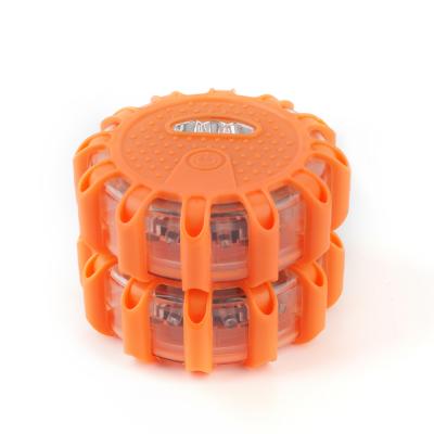 China 6-Pack Waterproof Roadside Safety Discs LED Road Flares with Safety Hammer for Vehicles for sale