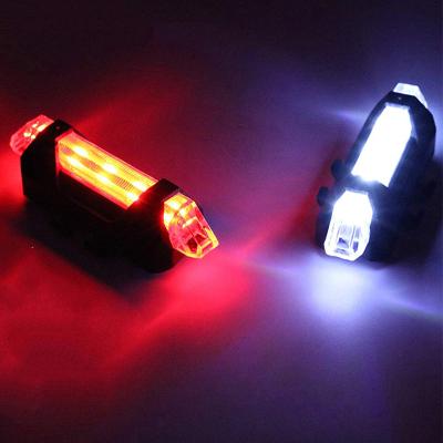 China Portable LED Bicycle Safety Warning Light Cycling Rear Tail Light USB Rechargeable Bicycle Safety Warning Light for sale