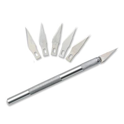 China Non-Slip Cutter #11 Metal Scalpel Knife Blades Engraving Craft Knives Blades For Mobile Phone Laptop PCB Repair DIY Tools PGG001 for sale