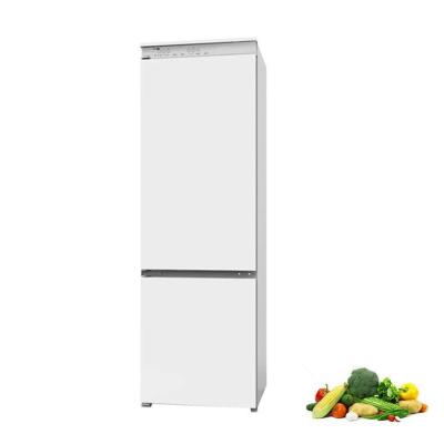 China Hot Selling COMPRESSOR 265L Double Door Combi Bottom Freezer Built In Fridge Freezer for sale