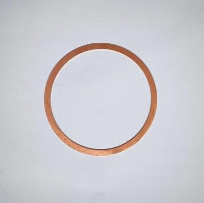 China Hot Selling ZhongHe 90*80*0.5mm Gold Brass Custom Durable Copper Metal Durable Round Flat Shape Gasket Gasket for sale