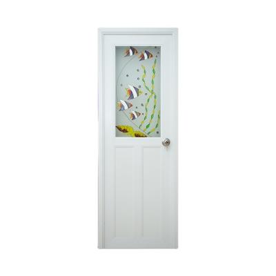 China 10 Year Warranty Waterproof Toilet PVC Casement Fully Glaze Hurricane Proof Upvc French Door for sale