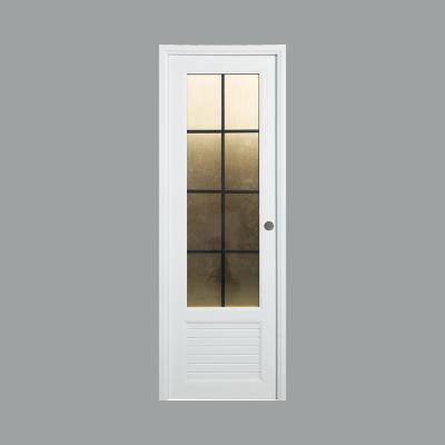 China Hotsale Waterproof Gloss PVC Door PVC Casement Single Glazed Toliet Door For Project /apartment for sale