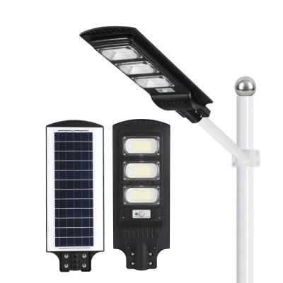 China Light control + radar sensing low price china street light 50w 100w 150w hps motion dimmable led solar street light with solar panel and Li-ion battery holder for sale