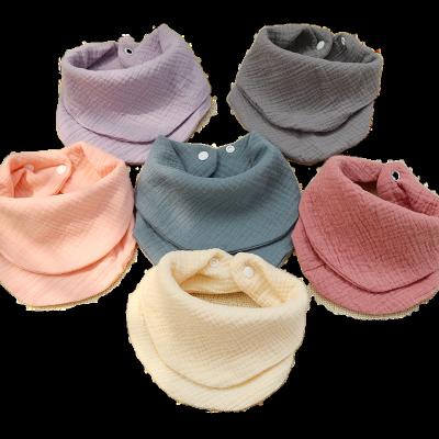 China Free Sample Amazon Cotton Baby Bibs Warm Soft Muslin Organic Bandana Baby Bibs for sale