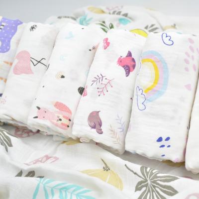 China Anti-bacteria 100 Cotton Muslin Fabric Double Gauze Cotton Swaddle Blanket Muslin Customize Muslin Gauze for sale