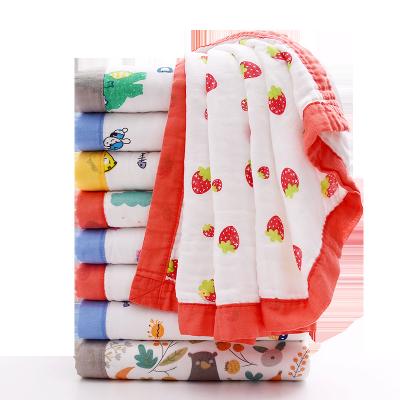 China Custom Made Anti-bacteria Baby Wrap Blanket Baby Cotton Muslin Wrap Double Blankets Muslin Cloth Gauze for sale