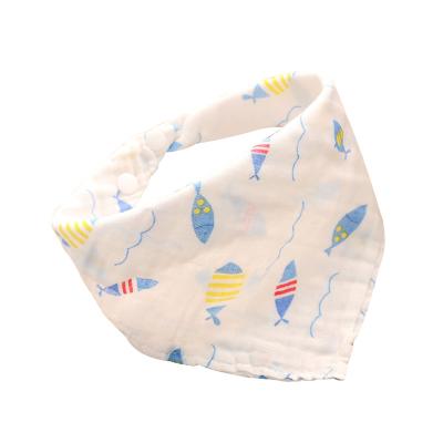 China Washable Baby Burp Cloths Bandana Drool Bibs Organic Muslin Cotton Baby Bibs for sale