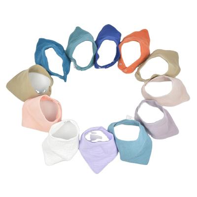 China Multicolor Antibacterial Soft Baby Bibs Bandana Baby Bibs Drooling Breathable Cotton Burp Adjustable Fabrics for sale