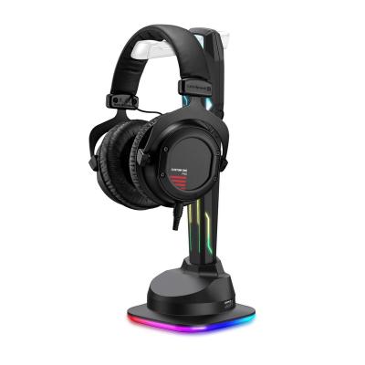 China Retail order ABS RGB factory price backlight gaming earphone stand GAMING HEADSET HOLDER RGB gamer for sale