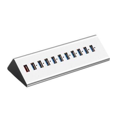 China Usb10 HUB plug and play port 2.0HUB extension interface usb socket with 11 HUB splitter power supply. for sale